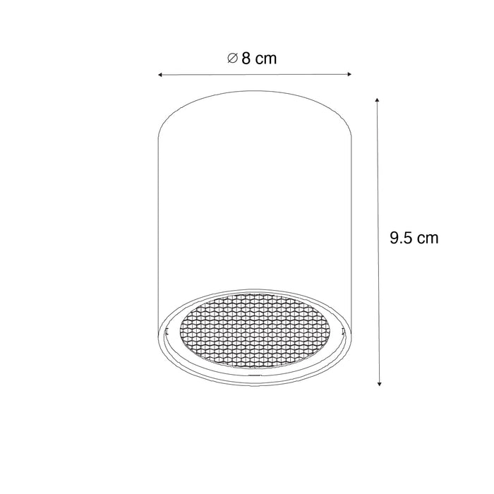 QAZQA Design opbouwspot goud GU10 50mm - Tubo Honey