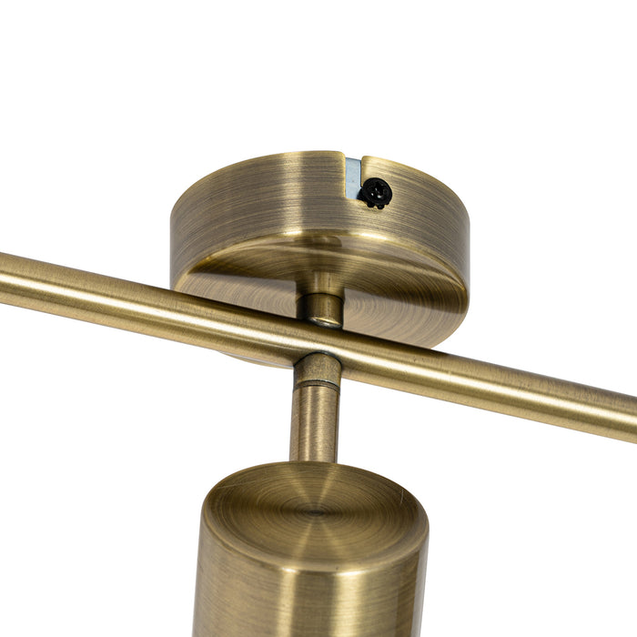 QAZQA Moderne spot brons kantelbaar 3-lichts - Jeana