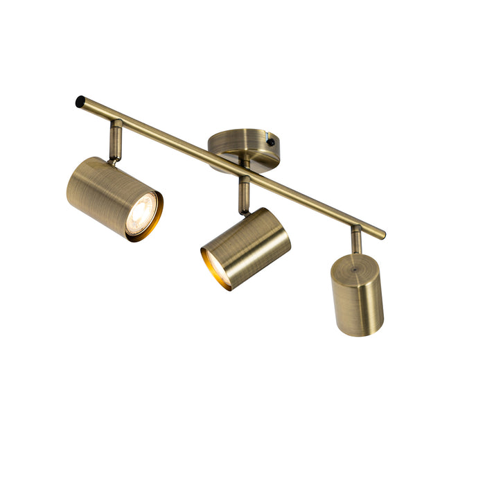 QAZQA Moderne spot brons kantelbaar 3-lichts - Jeana