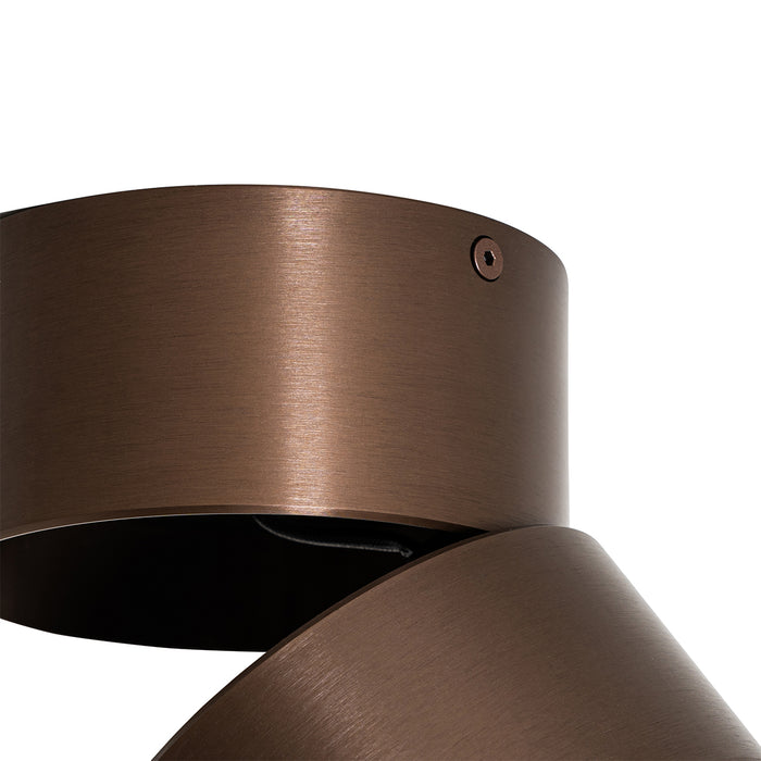 QAZQA Moderne spot donkerbrons rond verstelbaar - Go Nine