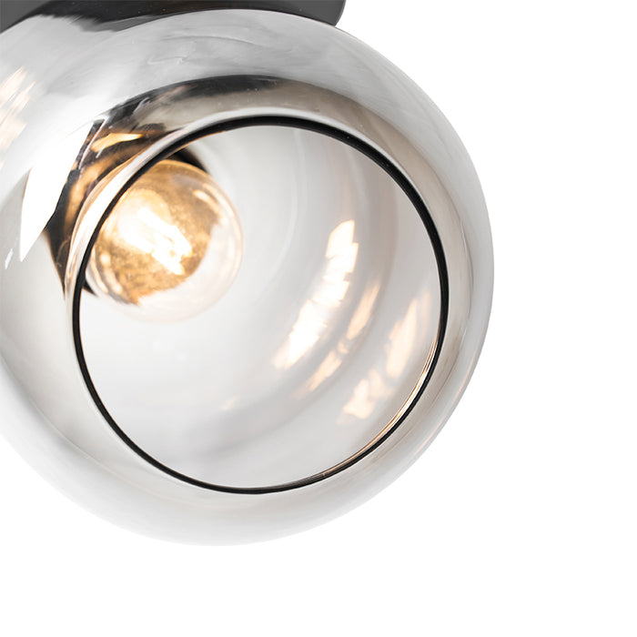 QAZQA Design plafondspot zwart met goud met smoke glas - Zuzanna