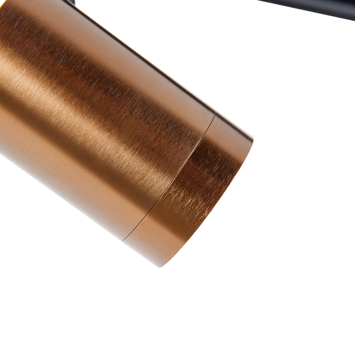 QAZQA Moderne 1-fase railspot donkerbrons - Iconic Jeana