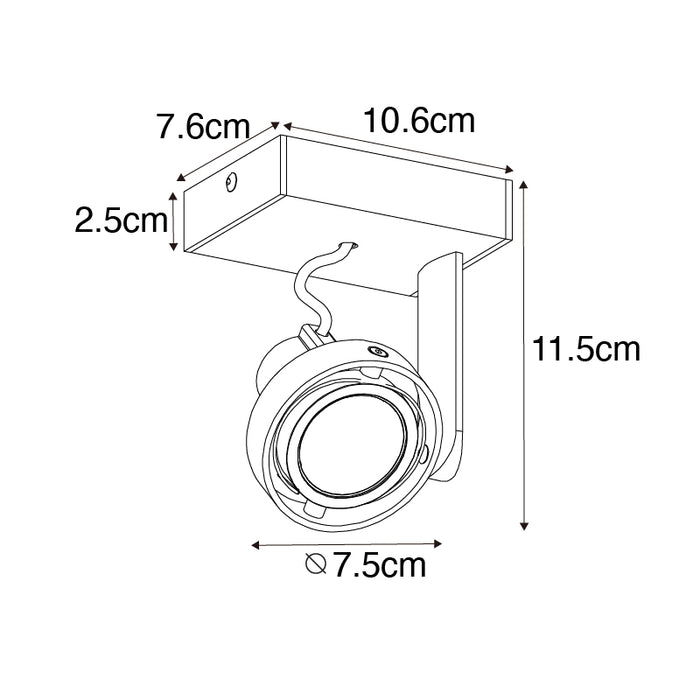 QAZQA Moderne plafondspot wit draai- en kantelbaar GU10 50mm - Master
