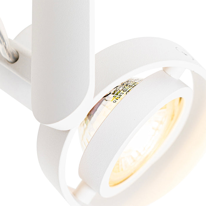 QAZQA Moderne plafondspot wit draai- en kantelbaar GU10 50mm - Master