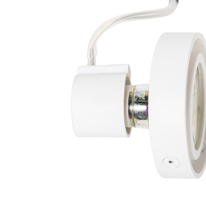 QAZQA Moderne plafondspot wit draai- en kantelbaar GU10 50mm - Master