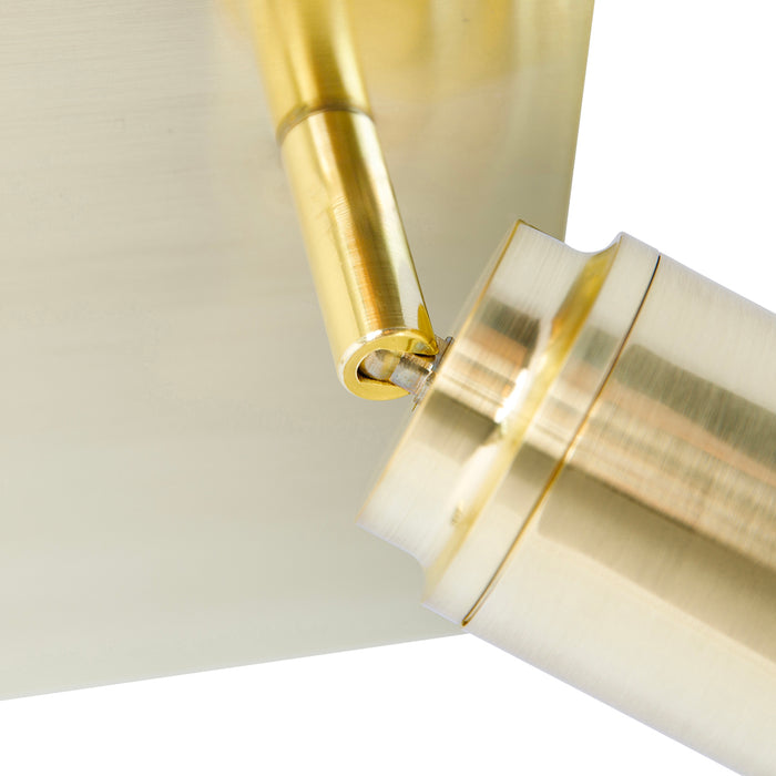 QAZQA Moderne badkamer spot messing vierkant 3-lichts IP44 - Ducha