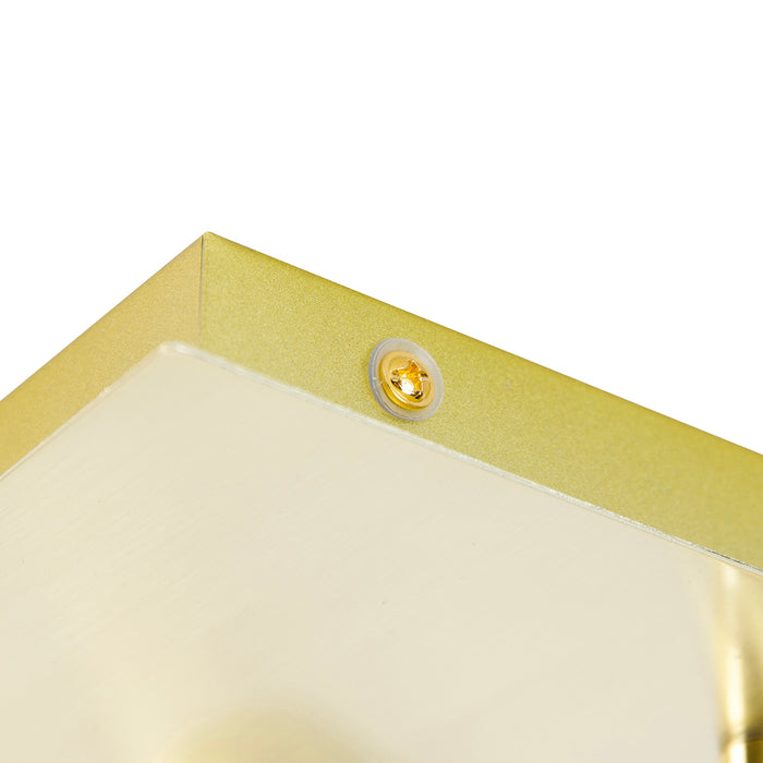 QAZQA Moderne badkamer spot messing vierkant 3-lichts IP44 - Ducha