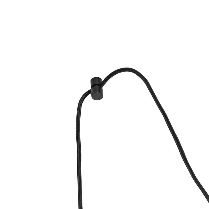 QAZQA 1-fase railsysteem met 3 spots en hanglampen donkerbrons -