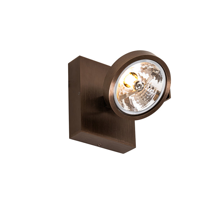 QAZQA Design spot donkerbrons draai en kantelbaar - Go