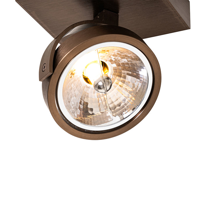 QAZQA Design spot donkerbrons draai en kantelbaar - Go