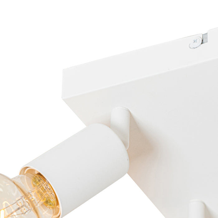 QAZQA Moderne spot wit vierkant 4-lichts - Facil