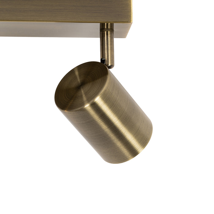 QAZQA Moderne plafondlamp brons 2-lichts verstelbaar rechthoekig -