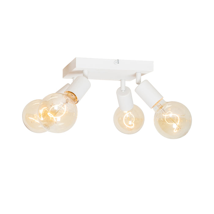 QAZQA Moderne spot wit vierkant 4-lichts - Facil