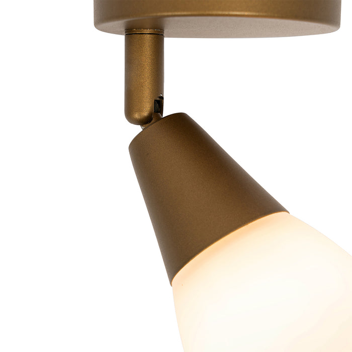 QAZQA Klassieke plafondspot goud met mat glas - Madi