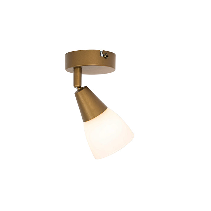 QAZQA Klassieke plafondspot goud met mat glas - Madi