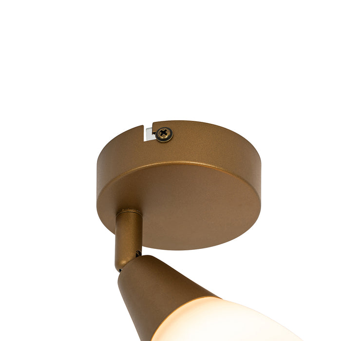 QAZQA Klassieke plafondspot goud met mat glas - Madi