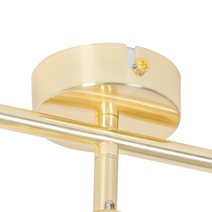 QAZQA Smart plafondlamp messing verstelbaar incl. 3 Wifi GU10 - Jeana