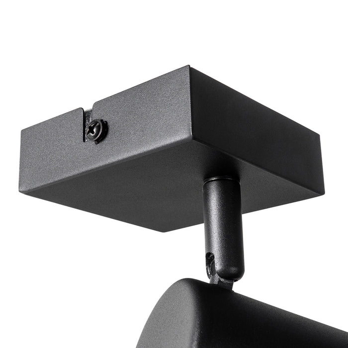 QAZQA Smart spot zwart verstelbaar vierkant incl. Wifi GU10 - Jeana