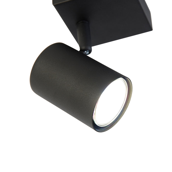 QAZQA Smart spot zwart verstelbaar vierkant incl. Wifi GU10 - Jeana
