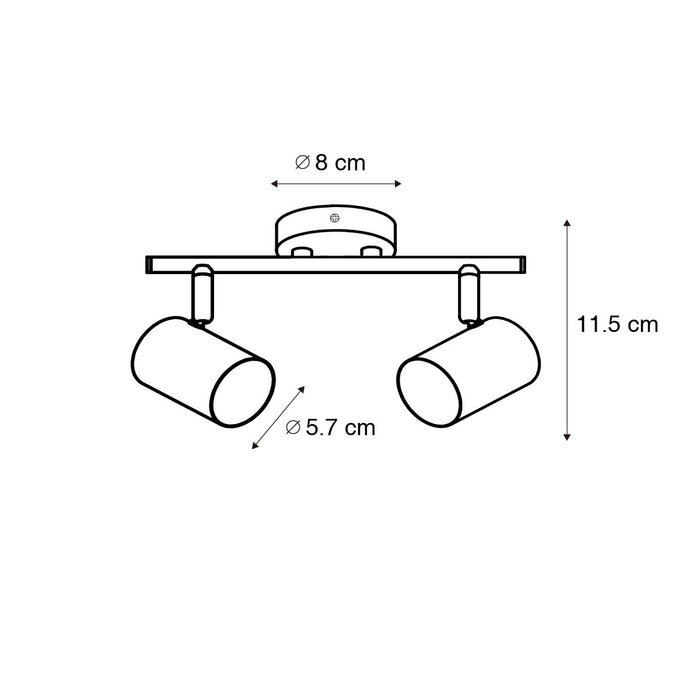 QAZQA Moderne spot brons kantelbaar 2-lichts - Jeana