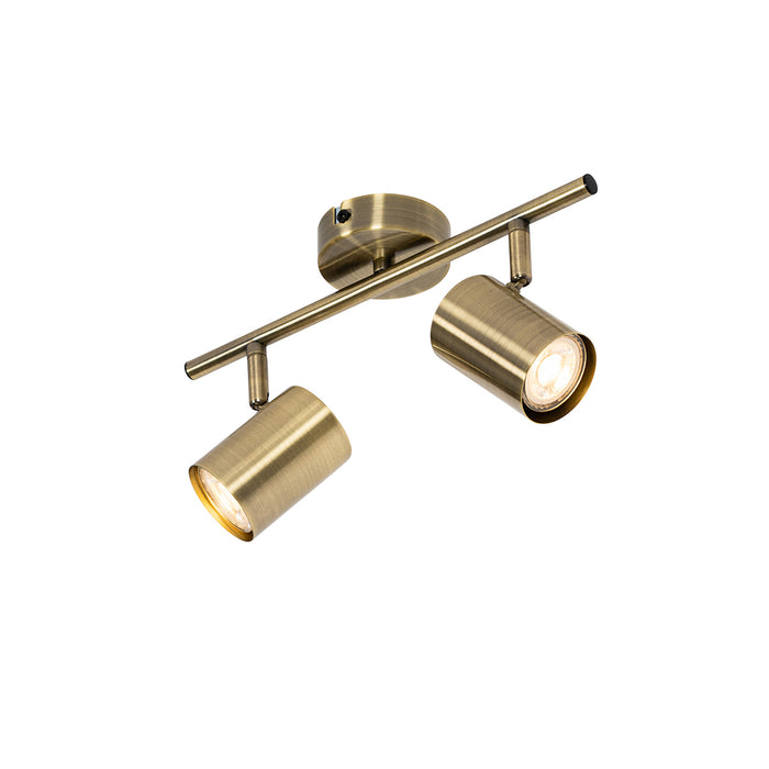 QAZQA Moderne spot brons kantelbaar 2-lichts - Jeana
