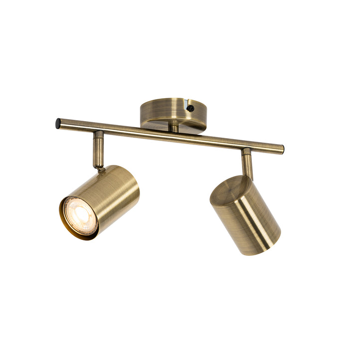 QAZQA Moderne spot brons kantelbaar 2-lichts - Jeana