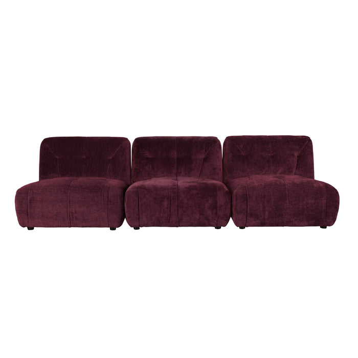 Dutchbone Giada Bank 3-seater Plum - Paars