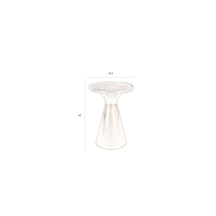 Dutchbone Mount Bijzettafel Rond 32,5x32,5 cm Marmer Bruin