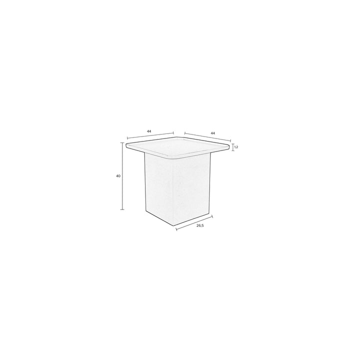 Housecraft Living Sverre Bijzettafel Vierkant Metaal 44x44 cm Blauw