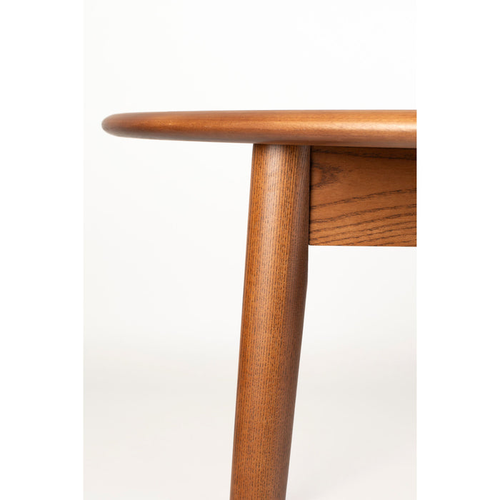 Zuiver Twist Uitschuifbare Eettafel Rond 120|160 cm Walnoot - Bruin
