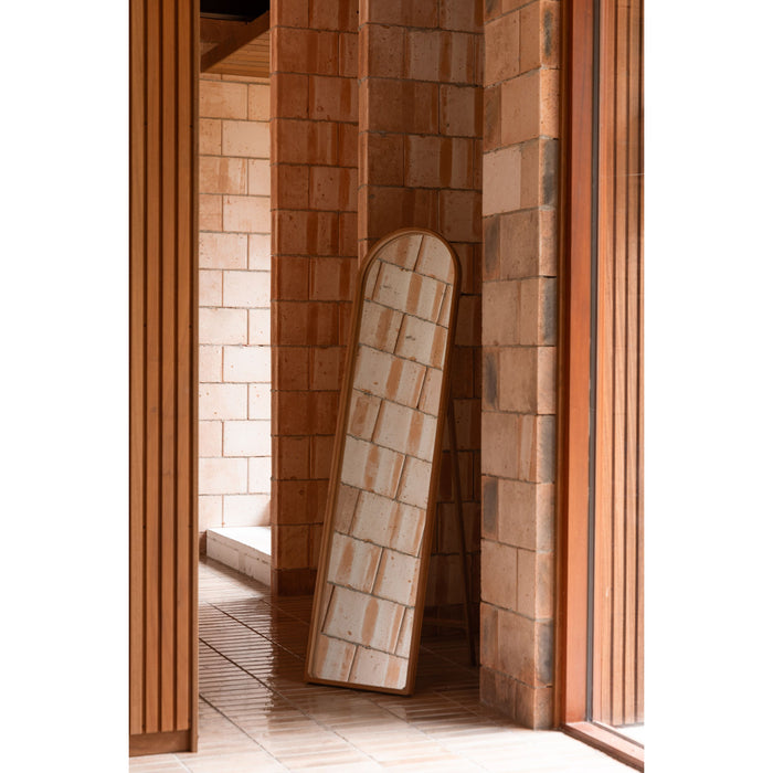 Dutchbone Caroun Spiegel Staand| Passpiegel 40x160 Hout - Bruin