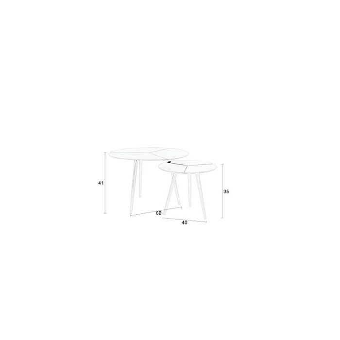 ANLI STYLE Side Table Kourdebour (Set of 2)