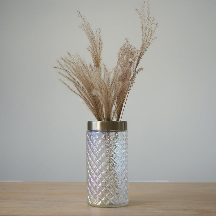 QUVIO Vaas met goud patroon - 22 cm - Goud