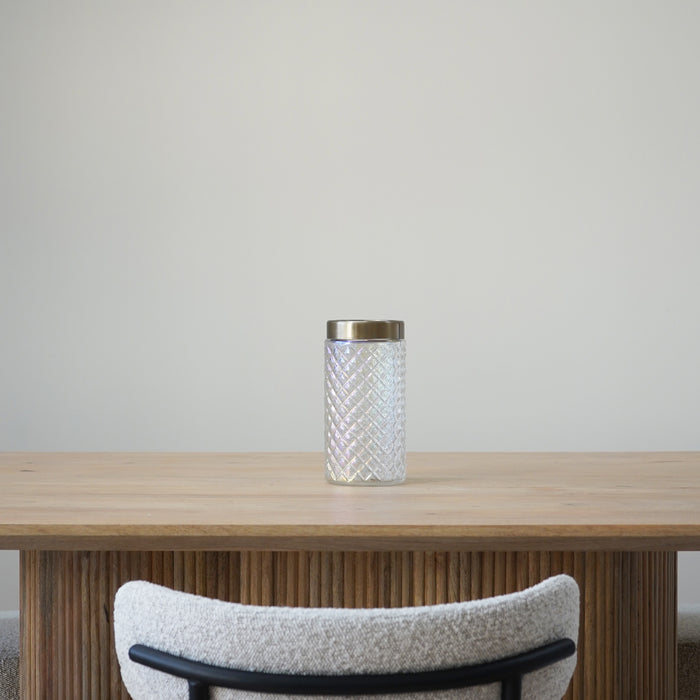 QUVIO Vaas met goud patroon - 22 cm - Goud