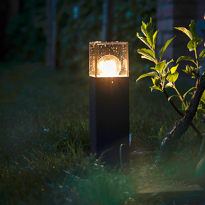 QAZQA Moderne staande buitenlamp 30 cm donkergrijs IP44 - Denmark