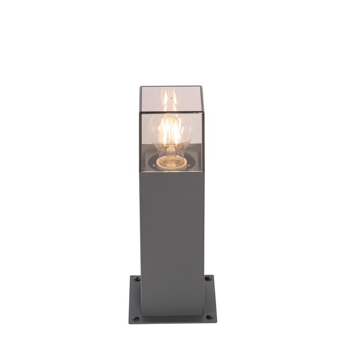 QAZQA Moderne staande buitenlamp 30 cm donkergrijs IP44 - Denmark