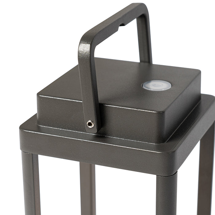 QAZQA Buiten tafellamp donkergrijs incl. LED oplaadbaar - Yara