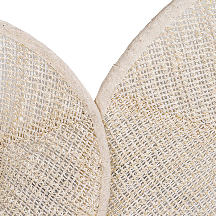 QAZQA Design plafondlamp wit met stof 3-lichts - Jane