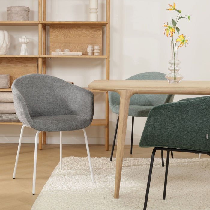 Nolon Nora-Otis Eetkamerstoel Donkergrijs - met Armleuning - Zwart