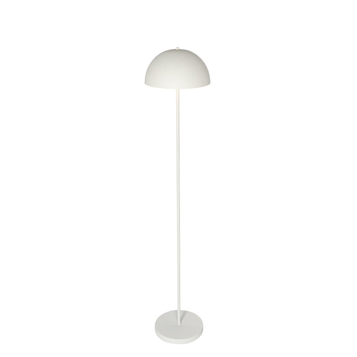 QAZQA Buiten vloerlamp mushroom wit oplaadbaar 3-staps dimbaar -