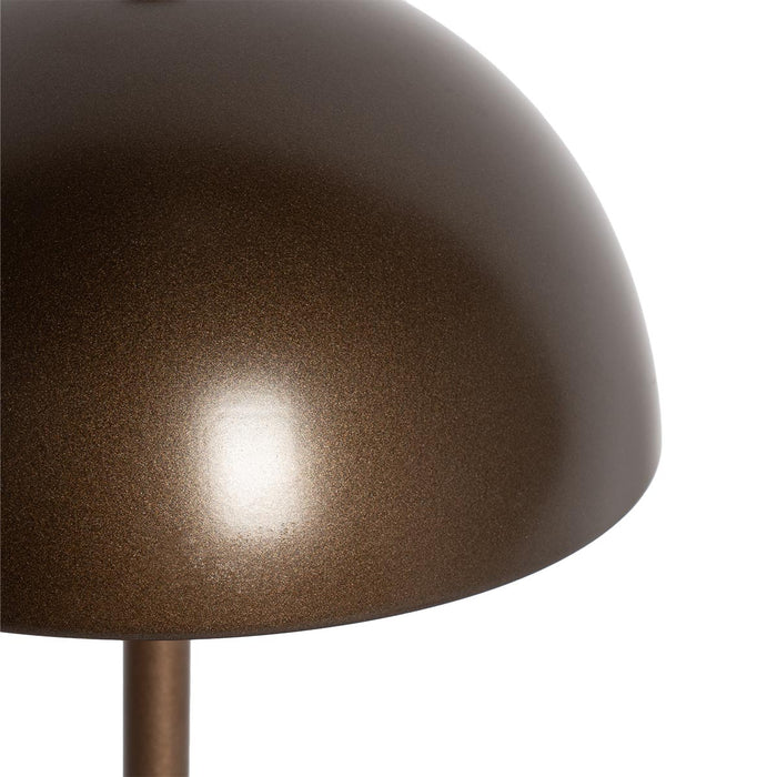 QAZQA Buiten tafellamp mushroom donkerbrons oplaadbaar - Keira