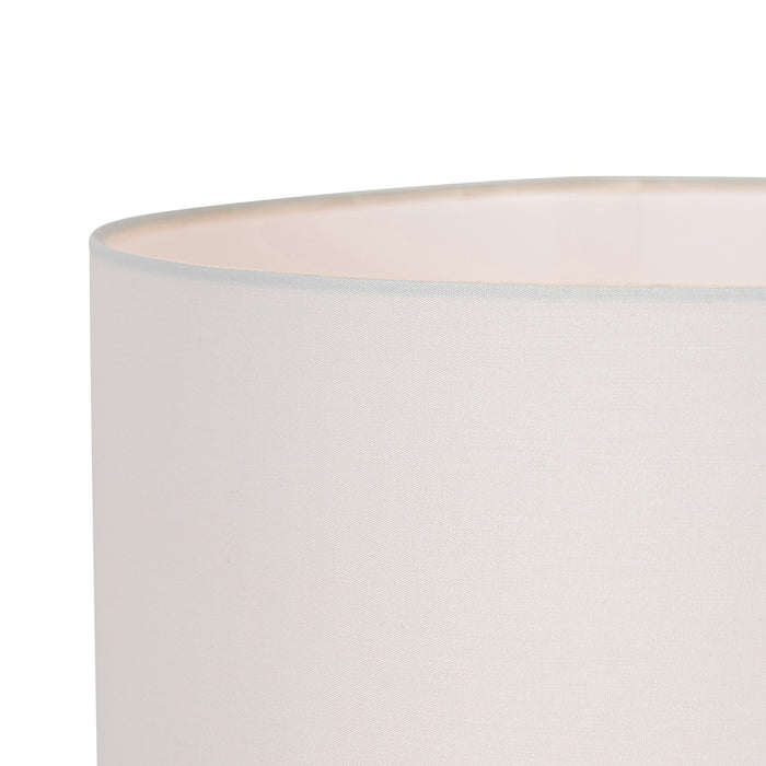 QAZQA Scandinavische tafellamp zwart met linnen kap wit - Lotti