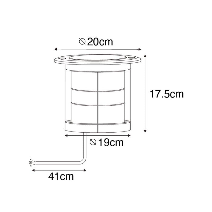 QAZQA Buiten grondspot staal AR111 verstelbaar IP65 - Delux Honey