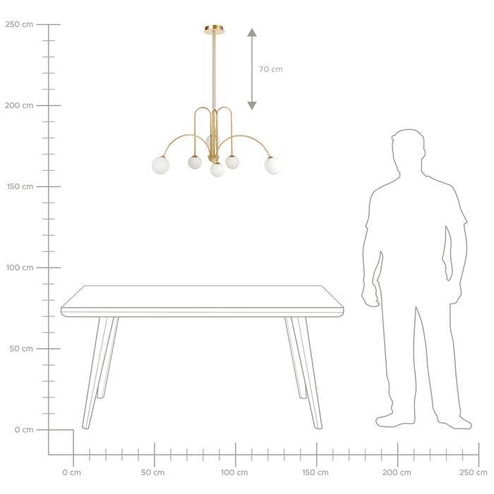Beliani - FORBES - Kroonluchter - Goud - Metaal