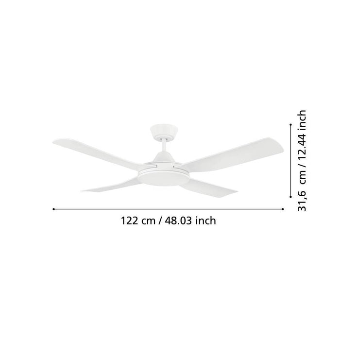 EGLO Bondi 1 Plafondventilator - 122cm - Wit - 3 standen