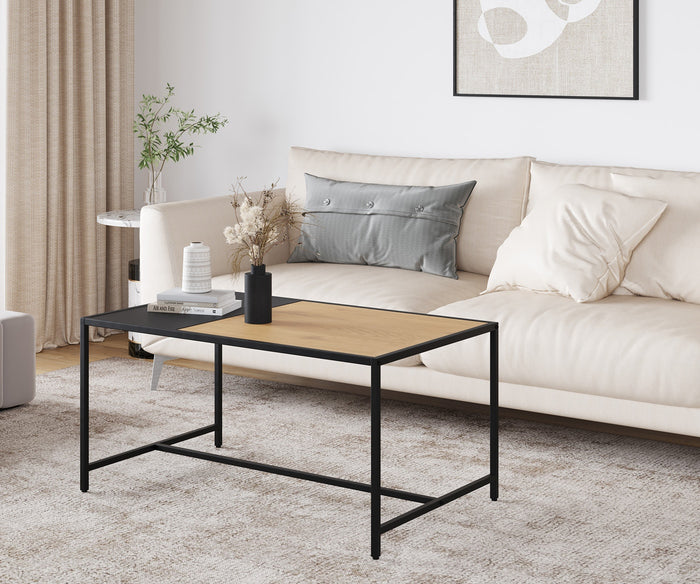 Giga Living - Salontafel Naturel & Zwart - 57x100x45cm