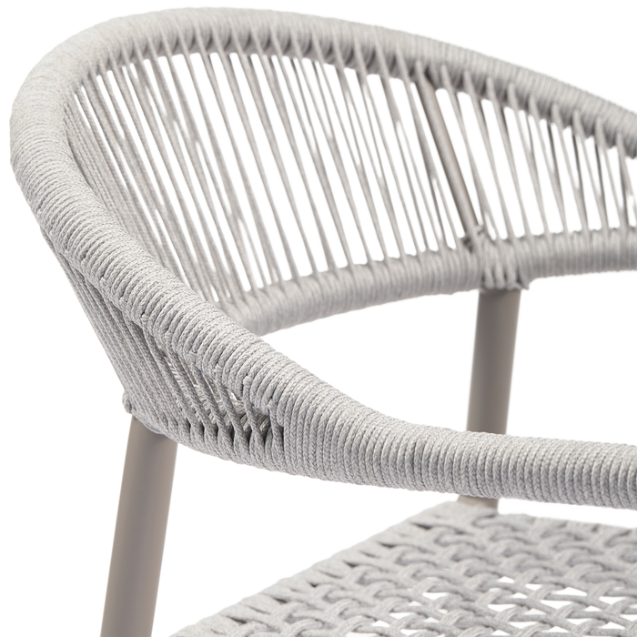 WOOOD Yellow tuinstoel - Touw|Aluminium - Lichtgrijs - Set van 2