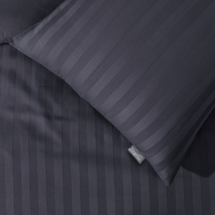 Elegance Dekbedovertrek Hotel Kwaliteit Satijn Streep antraciet