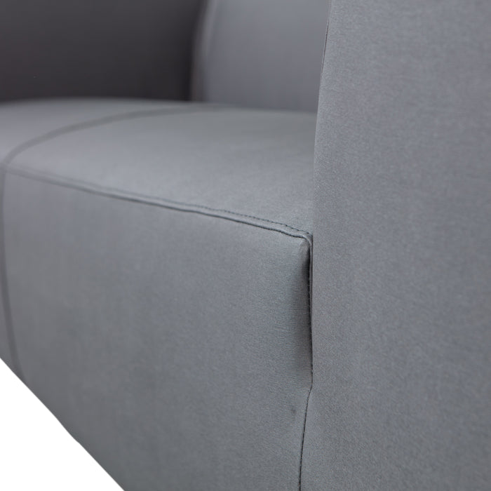 vtwonen Hollandia Hoekbank Buiten - PVC - Grijs - 74x230x85