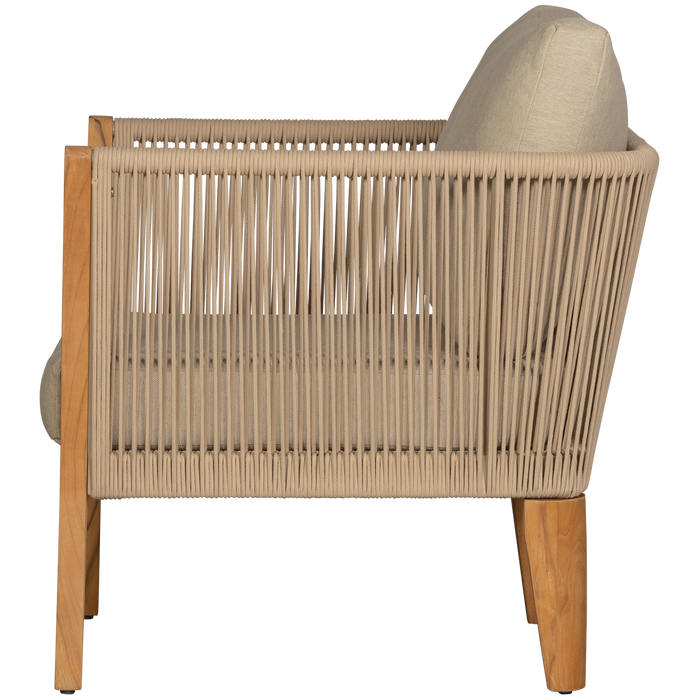 WOOOD San Remo Loungestoelen - Teak - Zand - 70x88x96